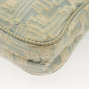 FENDI Shoulder Bag Denim Light Blue Gold Auth 142242-11