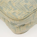 FENDI Shoulder Bag Denim Light Blue Gold Auth 142242-12