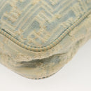 FENDI Shoulder Bag Denim Light Blue Gold Auth 142242-13