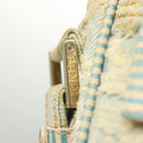 FENDI Shoulder Bag Denim Light Blue Gold Auth 142242-15