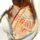 FENDI Shoulder Bag Denim Light Blue Gold Auth 142242-18