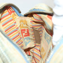 FENDI Shoulder Bag Denim Light Blue Gold Auth 142242-20