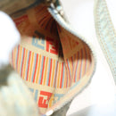 FENDI Shoulder Bag Denim Light Blue Gold Auth 142242-21