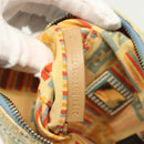 FENDI Shoulder Bag Denim Light Blue Gold Auth 142242-22