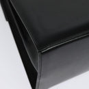 Salvatore Ferragamo Gancini Hand Bag Leather 2way Black Gold Auth 142244-14