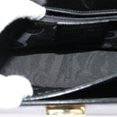 Salvatore Ferragamo Gancini Hand Bag Leather 2way Black Gold Auth 142244-19