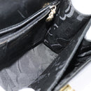 Salvatore Ferragamo Gancini Hand Bag Leather 2way Black Gold Auth 142244-20