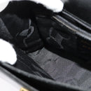 Salvatore Ferragamo Gancini Hand Bag Leather 2way Black Gold Auth 142244-21