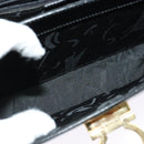 Salvatore Ferragamo Gancini Hand Bag Leather 2way Black Gold Auth 142244-22