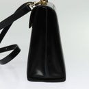 Salvatore Ferragamo Gancini Hand Bag Leather 2way Black Gold Auth 142244-5