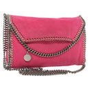 Stella MacCartney Chain Farabella Mini Bag Suede Pink Silver Auth 142245-1