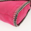Stella MacCartney Chain Farabella Mini Bag Suede Pink Silver Auth 142245-16