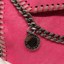 Stella MacCartney Chain Farabella Mini Bag Suede Pink Silver Auth 142245-18