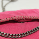 Stella MacCartney Chain Farabella Mini Bag Suede Pink Silver Auth 142245-9