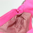 Stella MacCartney Chain Farabella Mini Bag Suede Pink Silver Auth 142245-21