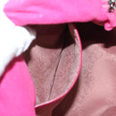 Stella MacCartney Chain Farabella Mini Bag Suede Pink Silver Auth 142245-23