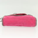 Stella MacCartney Chain Farabella Mini Bag Suede Pink Silver Auth 142245-5