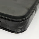 CELINE Horse Carriage Shoulder Bag Patent leather Black Gold Auth 142247-13