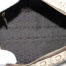 CELINE C Macadam Canvas Shoulder Bag Beige Gold Auth 142248-10