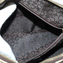 CELINE C Macadam Canvas Shoulder Bag Beige Gold Auth 142248-11