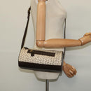 CELINE C Macadam Canvas Shoulder Bag Beige Gold Auth 142248-20