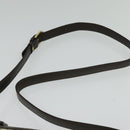 CELINE C Macadam Canvas Shoulder Bag Beige Gold Auth 142248-8