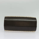 CELINE C Macadam Canvas Shoulder Bag Beige Gold Auth 142248-5