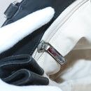 Salvatore Ferragamo Vala Hand Bag Canvas Black Silver Auth 142249-17