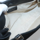 Salvatore Ferragamo Vala Hand Bag Canvas Black Silver Auth 142249-10