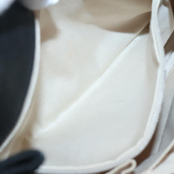 Salvatore Ferragamo Vala Hand Bag Canvas Black Silver Auth 142249