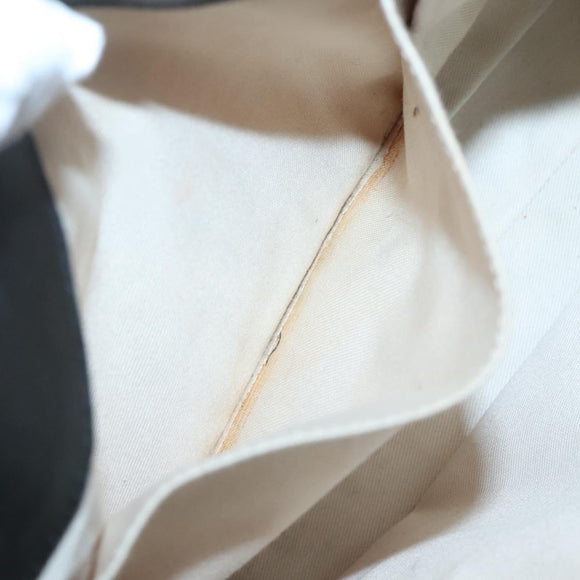 Salvatore Ferragamo Vala Hand Bag Canvas Black Silver Auth 142249