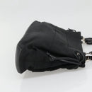 Salvatore Ferragamo Vala Hand Bag Canvas Black Silver Auth 142249-4