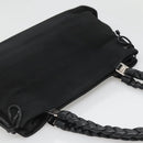 Salvatore Ferragamo Vala Hand Bag Canvas Black Silver Auth 142249-6