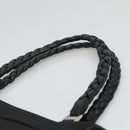 Salvatore Ferragamo Vala Hand Bag Canvas Black Silver Auth 142249-8