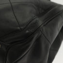 Salvatore Ferragamo Vala Hand Bag Leather Black Silver Auth 142250-11