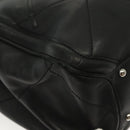 Salvatore Ferragamo Vala Hand Bag Leather Black Silver Auth 142250-12