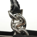 Salvatore Ferragamo Vala Hand Bag Leather Black Silver Auth 142250-14