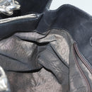 Salvatore Ferragamo Vala Hand Bag Leather Black Silver Auth 142250-18