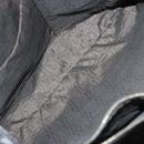 Salvatore Ferragamo Vala Hand Bag Leather Black Silver Auth 142250-19