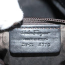Salvatore Ferragamo Vala Hand Bag Leather Black Silver Auth 142250-24