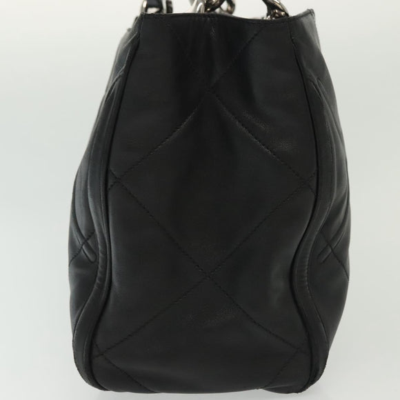 Salvatore Ferragamo Vala Hand Bag Leather Black Silver Auth 142250