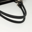 Salvatore Ferragamo Vala Hand Bag Leather Black Silver Auth 142250-7