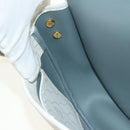 Christian Dior Honeycomb Canvas Shoulder Bag PVC White Gold Auth 142253-26