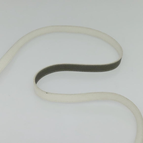 Christian Dior Honeycomb Canvas Shoulder Bag PVC White Gold Auth 142253