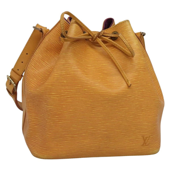 LOUIS VUITTON Epi Petit Noe Shoulder Bag Yellow M44109 LV Auth 142254