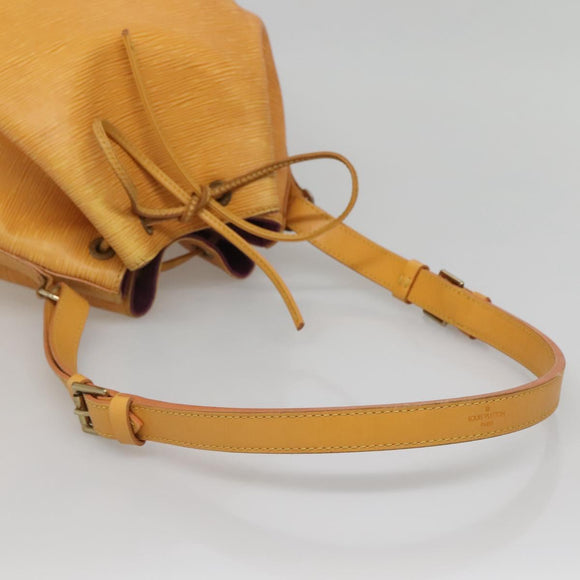 LOUIS VUITTON Epi Petit Noe Shoulder Bag Yellow M44109 LV Auth 142254