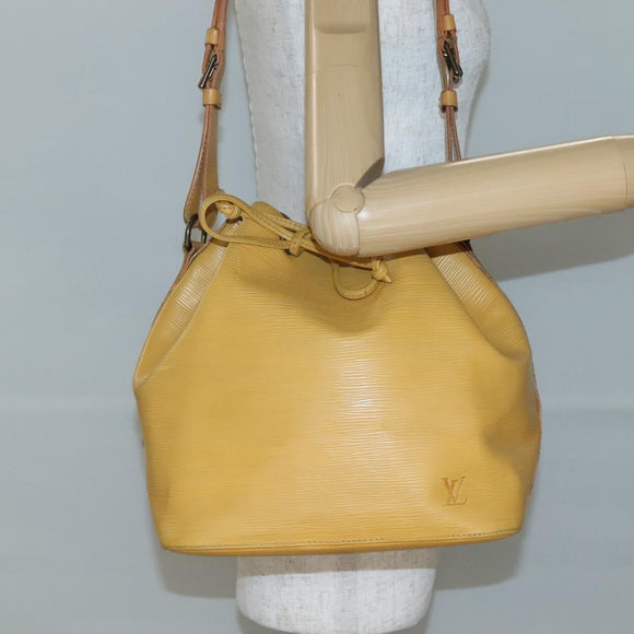 LOUIS VUITTON Epi Petit Noe Shoulder Bag Yellow M44109 LV Auth 142255