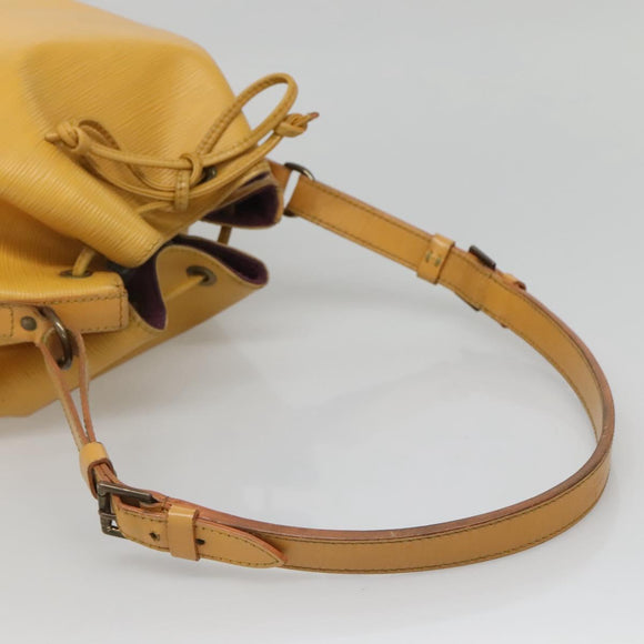 LOUIS VUITTON Epi Petit Noe Shoulder Bag Yellow M44109 LV Auth 142255