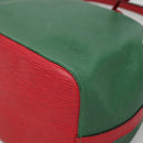 LOUIS VUITTON Epi Petit Noe Shoulder Bag Bicolor Green Red M44147 LV Auth 142256-9