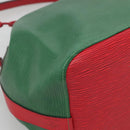 LOUIS VUITTON Epi Petit Noe Shoulder Bag Bicolor Green Red M44147 LV Auth 142256-14